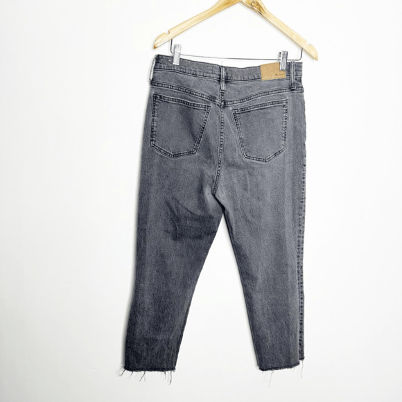 MADEWELL THE PERFECT VINTAGE JEANS womens GRAY straight leg stretch size 29 - Picture 6 of 8